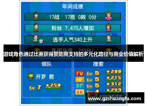 游戏角色通过比赛获得赞助商支持的多元化路径与商业价值解析